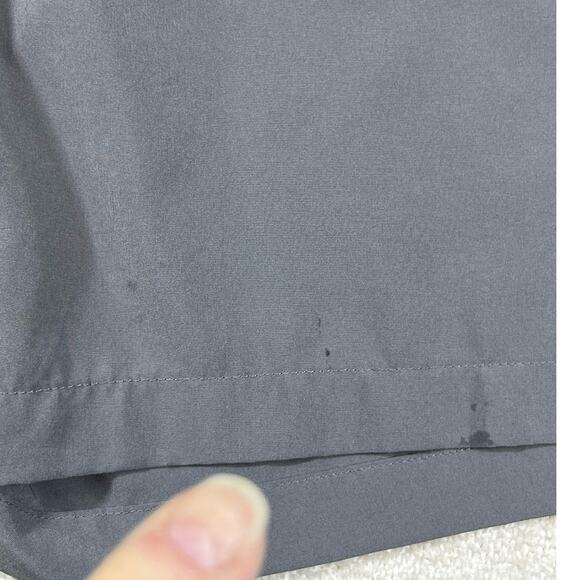 Burlebo Mens XL Gray Elastic Waist Drawstring Casual Athletic Performance Shorts - Picture 8 of 13